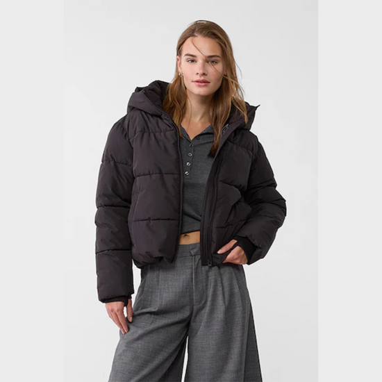 Blouson matelassé oversize à capuche